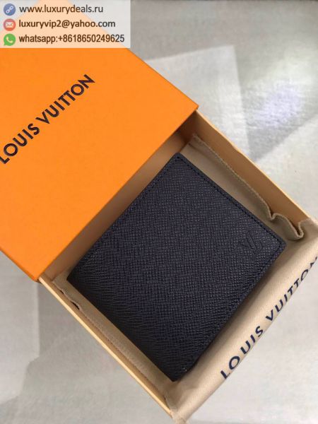 Replica Louis Vuitton LV Amerigo M62046 Black Leather Wallets