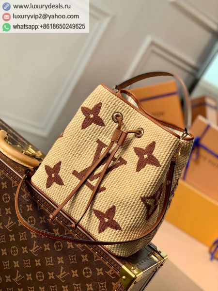 Replica Louis Vuitton LV NeoNoe MM Bucket Bags M57704 Apricot Tote Bags