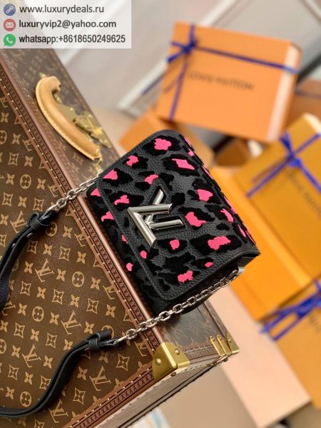 Replica Louis Vuitton LV Twist PM bag M58569 Black Leather Shoulder Bags