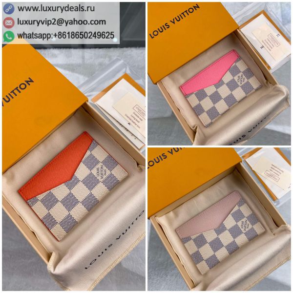 Replica Louis Vuitton LV Daily N60286 N60359 Red & Pink & Apricot Canvas Wallets