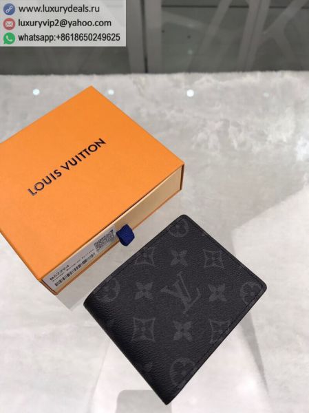 Replica Louis Vuitton LV Slender M62294 Black Canvas Wallets