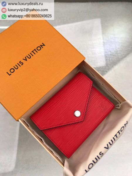Replica Louis Vuitton LV Victorine M62172 Red Epi Wallets