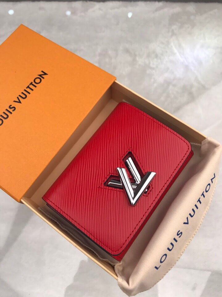 Replica Louis Vuitton LV Twist compact wallet M64413 Red Epi Wallets