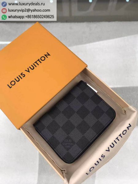 Replica Louis Vuitton LV Zippy N63076 Black PVC Wallets