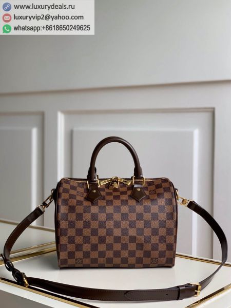 Replica Louis Vuitton LV Speedy 25 M41368 Coffee PVC Tote Bags