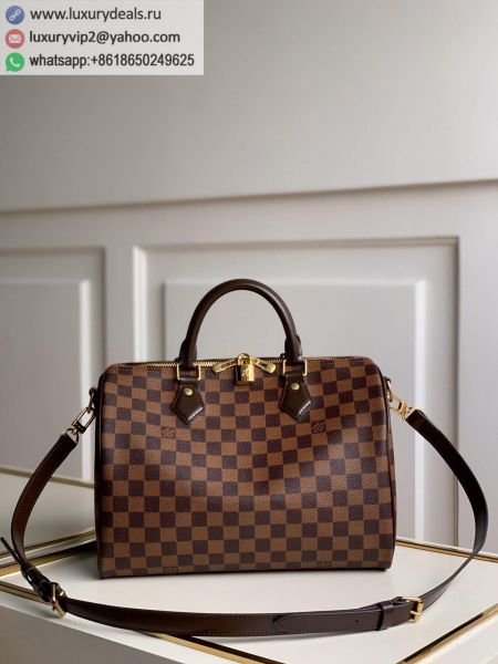 Replica Louis Vuitton LV Speedy 30 N41367 Coffee PVC Tote Bags