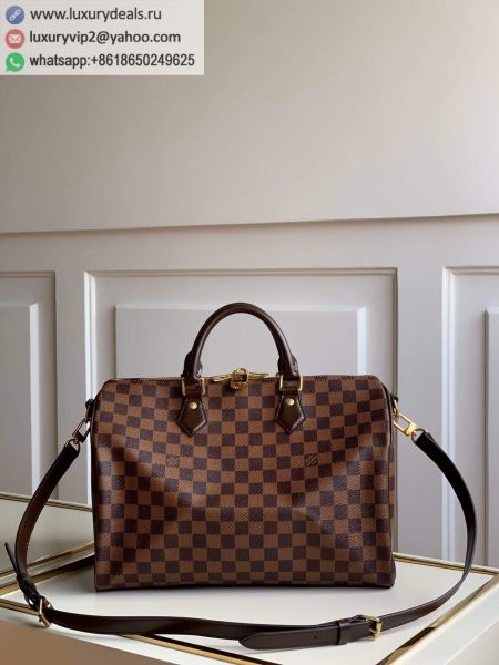Replica Louis Vuitton LV Speedy 35 N41366 Coffee PVC Tote Bags