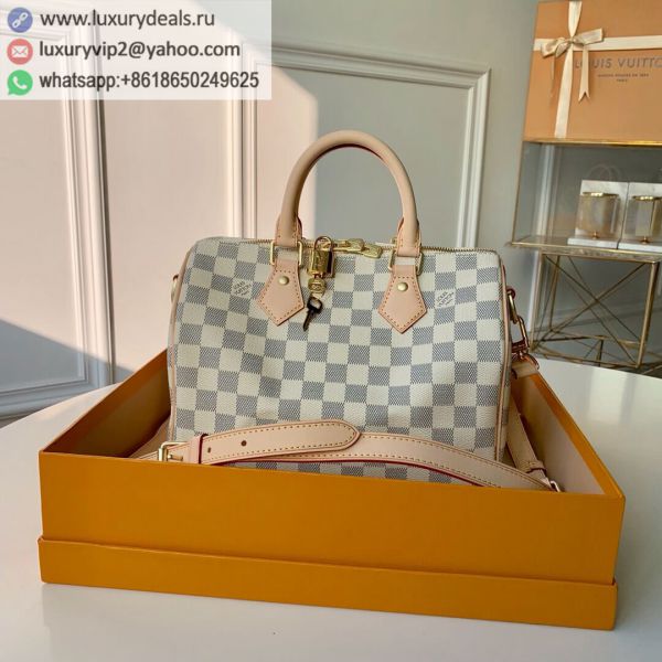 Replica Louis Vuitton LV Speedy 25 M41374 White PVC Tote Bags