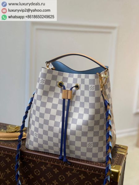 Replica Louis Vuitton LV Neonoe MM bucket bag N50042 White PVC Tote Bags