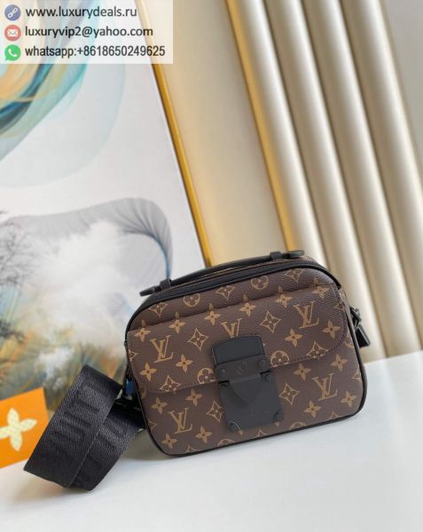 Replica Louis Vuitton LV S Lock Messenger M45806 Black Monogram Shoulder Bags