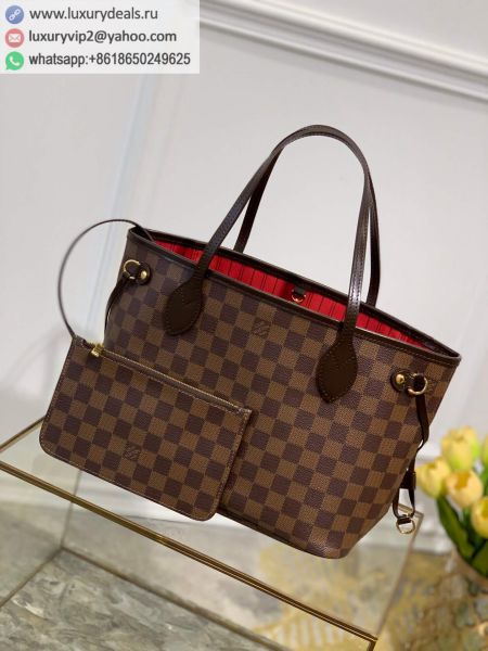 Replica Louis Vuitton LV Neverfull PM N41359 Coffee PVC Shopping Bags