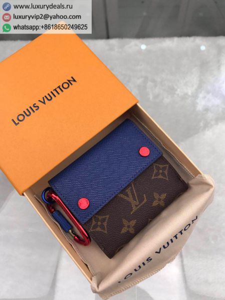 Replica Louis Vuitton LV Compact Wallet 18Ss Limited With Carabina M63041 Multicolor Monogram,Leather Wallets