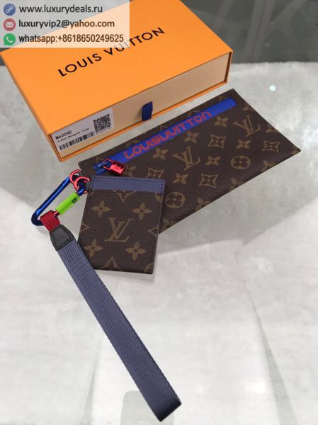 Replica LV Pouch Multi case 18ss Limited Ribbon Canvas Men M63045 Multicolor PVC Wallets