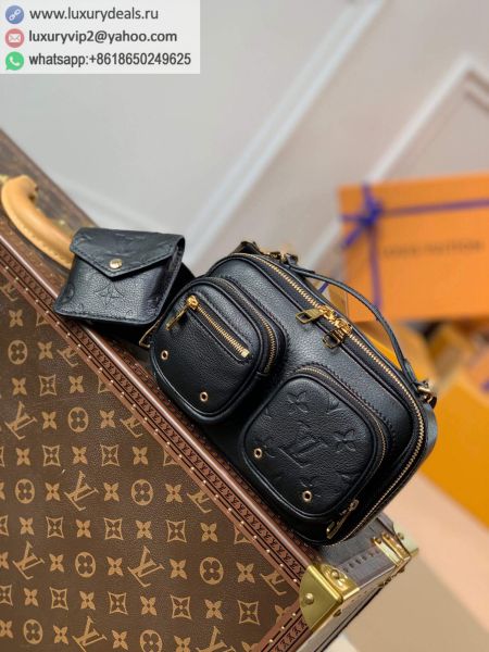 Replica Louis Vuitton LV Utility Crossbody Three in One Crossbody M80450 Black Leather Tote Bags