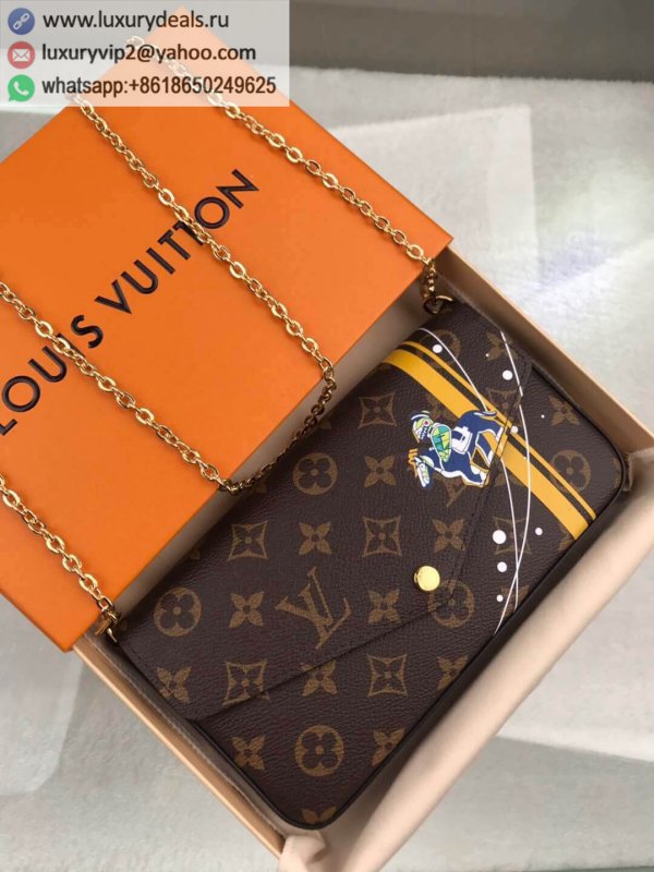 Replica Louis Vuitton Pochette Felicie three in one envelope bag M61276 silkscreen
