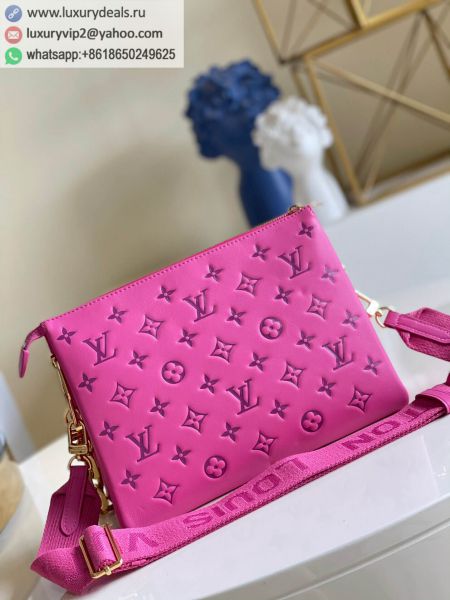 Replica LV Coussin PM handbag Chain Crossbody M58628 Pink Leather Shoulder Bags