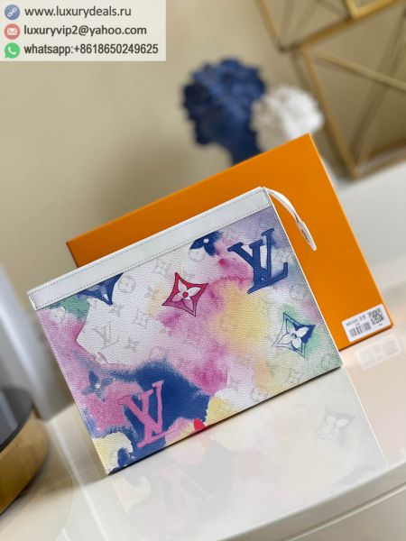 Replica Louis Vuitton LV Pochette Voyage M80460 Multicolor PVC Clutch Bags