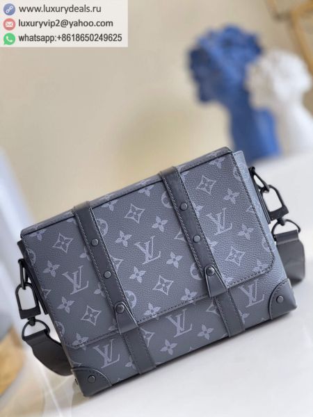 Replica Louis Vuitton LV Trunk Messenger M45727 Black PVC Shoulder Bags
