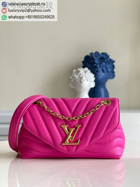 Replica LV New Wave Chain Bag M58553 Rose Leather Shoulder Bags