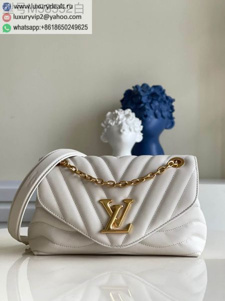 Replica LV New Wave Chain Bag M58549 White Leather Shoulder Bags