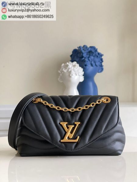 Replica LV New Wave Chain Bag M58552 Black Leather Shoulder Bags