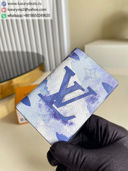 Replica Louis Vuitton LV ocket Organizer M80455 Sky Blue PVC Wallets