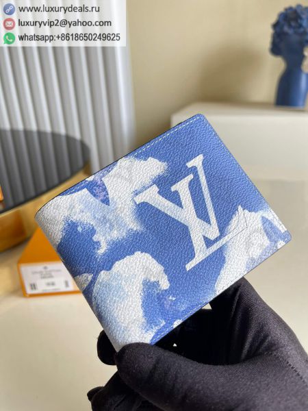 Replica Louis Vuitton LV Multiple Wallet M80458 Sky Blue PVC Wallets