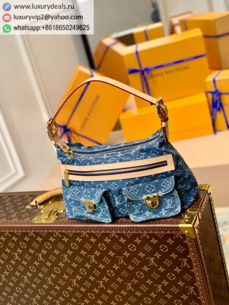 Replica Louis Vuitton LV Retro M44464 Blue Denim Shoulder Bags