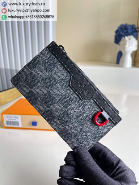 Replica Louis Vuitton LV Utility Coin Card holder N60354 Black PVC Card Holders