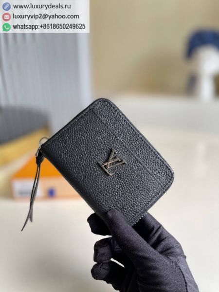 Replica Louis Vuitton LV Lockme Zippy coin purse M80099 Black Leather Wallets