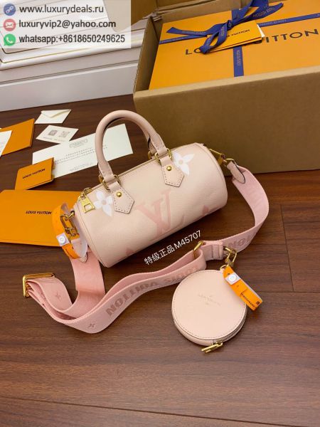 Replica LV Papillon bb Crossbody M45707 Pink Leather Tote Bags
