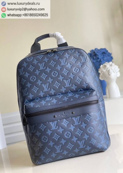 Replica Louis Vuitton LV Sprinter M45728 Blue Leather Backpacks