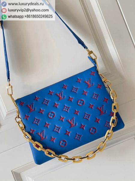 Replica Louis Vuitton LV Coussin PM H27 Bag M58626 Blue Sheepskin Shoulder Bags