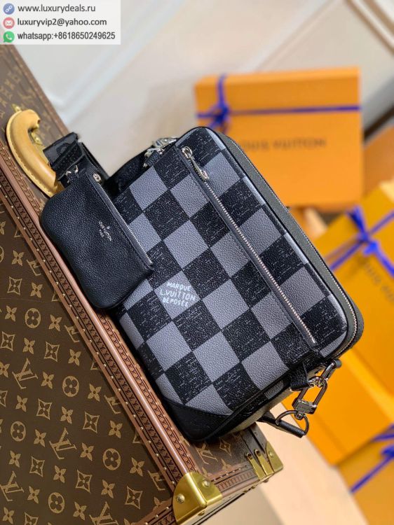 Replica Louis Vuitton LV Trio Damier Messenger N80401 Men PVC Shoulder Bags Black