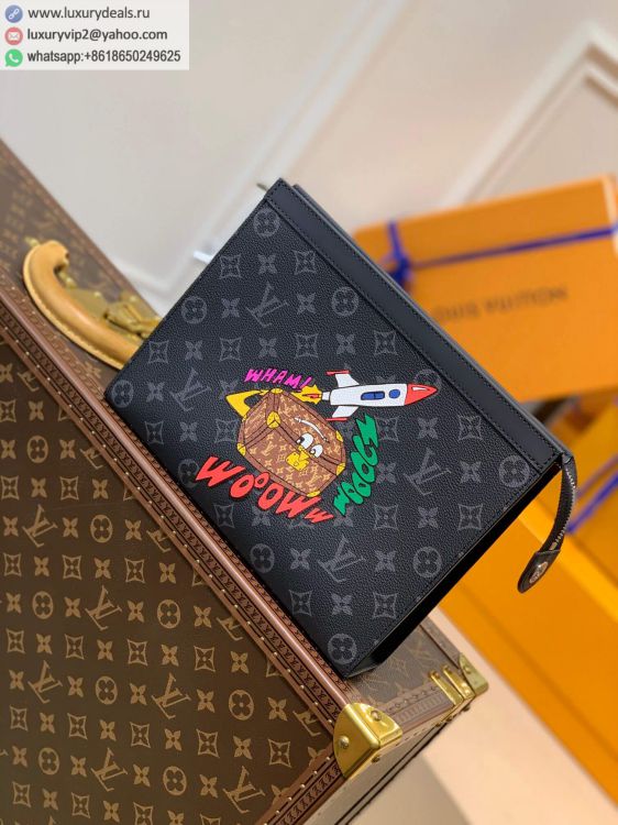 Replica Louis Vuitton LV Pochette Voyage M80914 Men PVC Clutch Bags Monogram