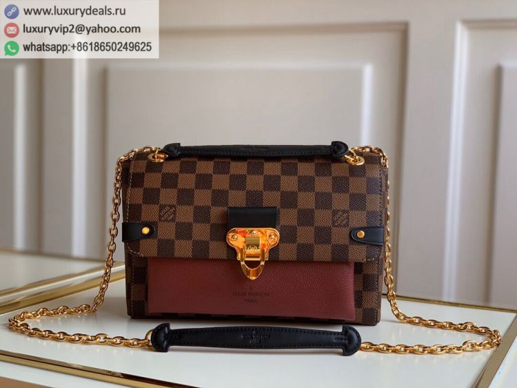 Replica Louis Vuitton LV Vavin Damier PM Chain N40109 Women PVC Shoulder Bags