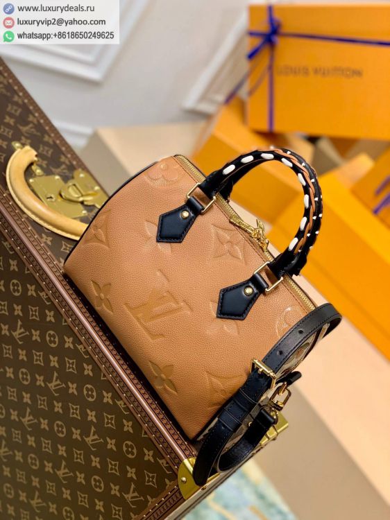Replica Louis Vuitton LV Speedy Bandouliere 25 Leopard M45840 Women Leather Shoulder Bags Caramel