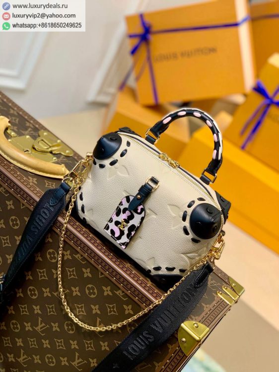 Replica Louis Vuitton LV Petite Malle Souple bag M58518 Women Leather Shoulder Bags Milk White