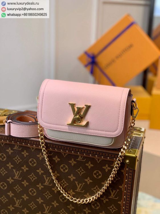 Replica Louis Vuitton LV Lockme Tender cross body bag M58555 Women Leather Shoulder Bags Pink