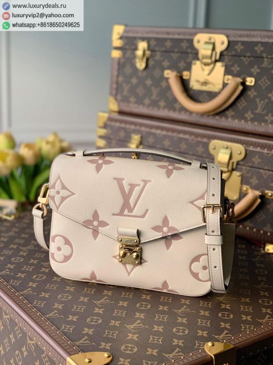 Replica Louis Vuitton LV Pochette Metis Messenger M45596 Women Leather Shoulder Bags Milk White
