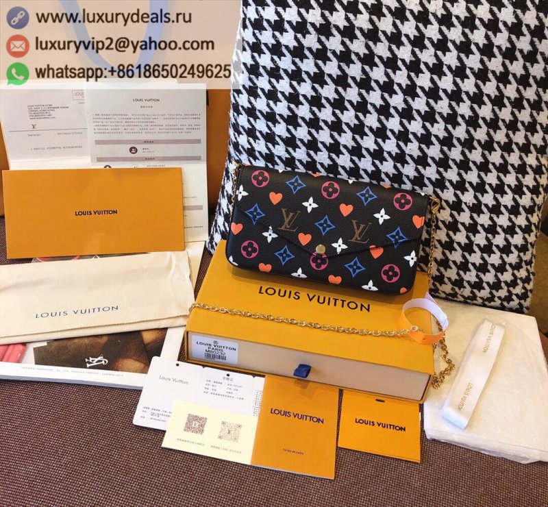 Replica LV Game On Felicie Pochette Black Three color Three in One Chain Bag M80232