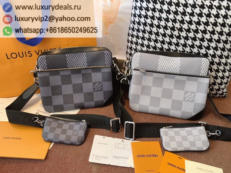Replica Louis Vuitton Trio Messenger checkerboard three in one messenger bag N50027 N50017