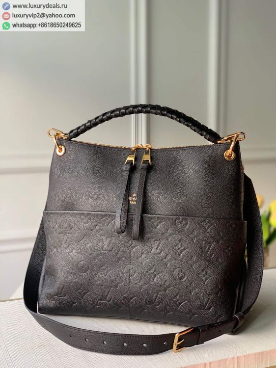 Replica Louis Vuitton LV Maida Hobo bag M45522 Women Leather Shoulder Bags Black