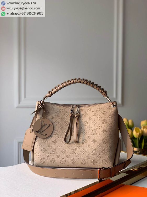 Replica Louis Vuitton LV Beaubourg Hobo MM bag M56084 Women Leather Shoulder Bags Gray