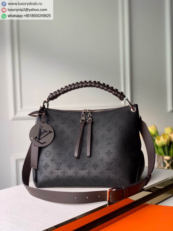 Replica Louis Vuitton LV Beaubourg Hobo MM bag M56073 Women Leather Shoulder Bags Black