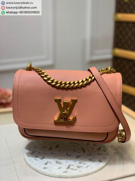 Replica Louis Vuitton LV Lockme Chain bag M57071 Women Leather Shoulder Bags Pink