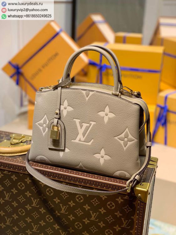 Replica Louis Vuitton LV Petit Palais handbag M58914 Women Leather Shoulder Bags Elephant Gray