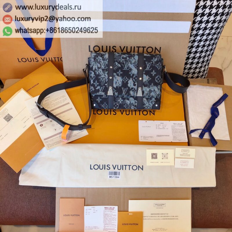 Replica Louis Vuitton Trunk Messenger Denim Messenger Bag M57282
