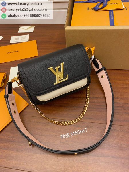 Replica Louis Vuitton LV Lockme Tender Bag M58557 Black Leather Shoulder Bags