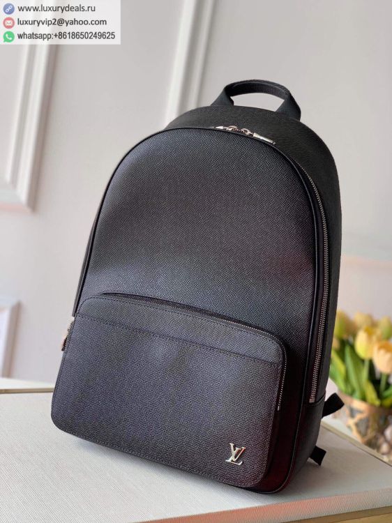 Replica Louis Vuitton LV Alex M30258 Men Leather Backpack Bags Black